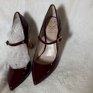 Vince Camuto Dark Red Patent Heels